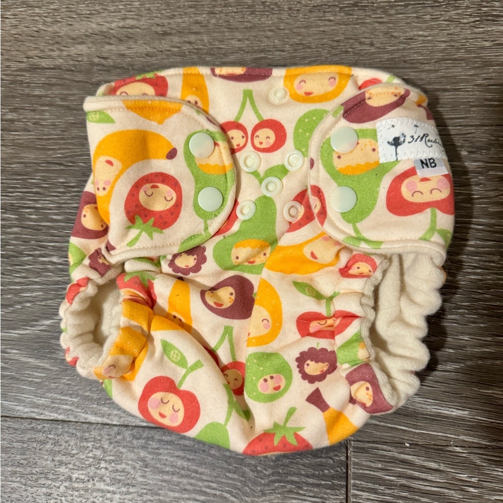 31 Rubies- newborn cover (wool/organic cotton) hybrid cloth diaper